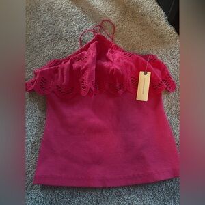 Anthropologie Fuchsia Lace Camisole